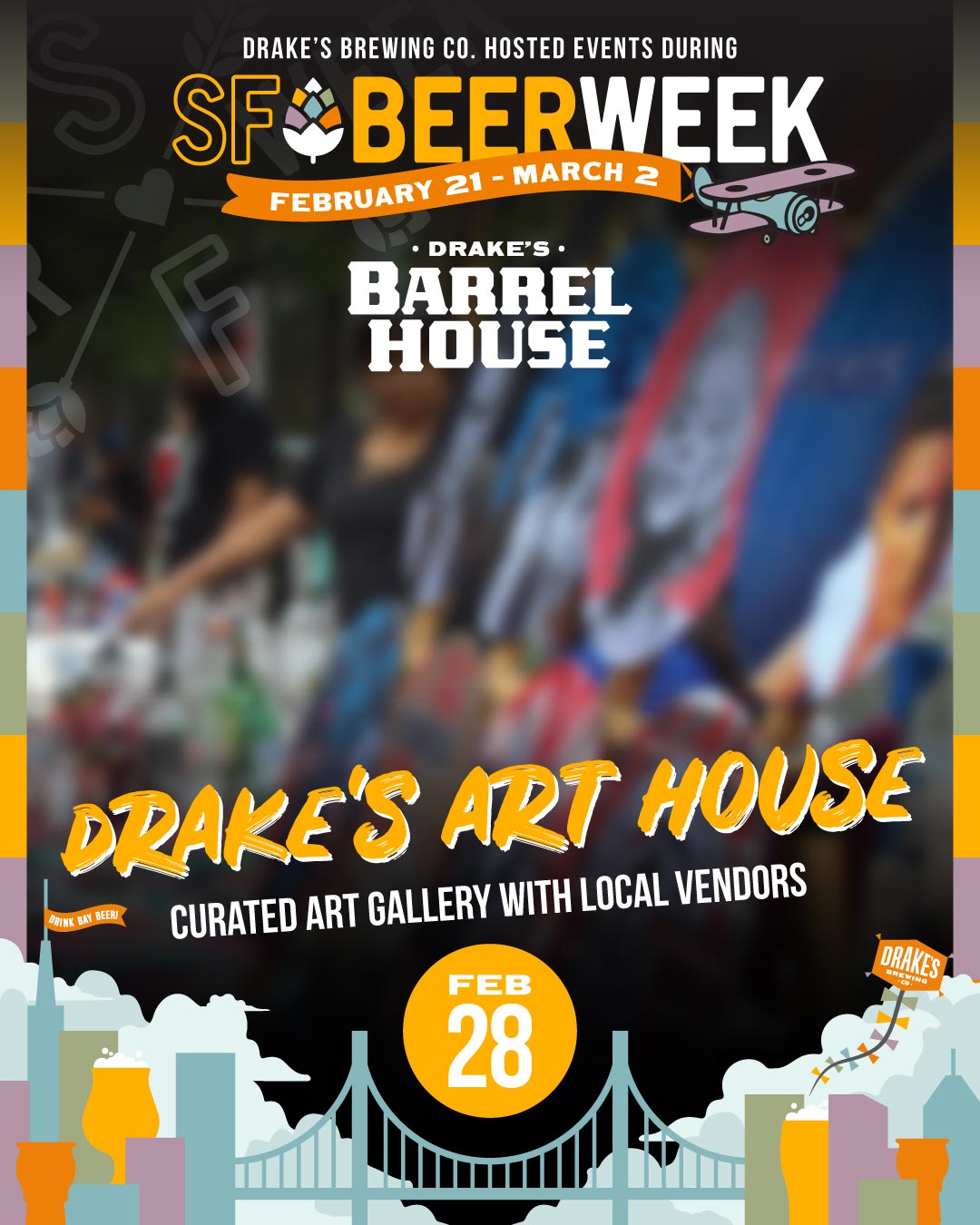 Drake's Art House Friday, February 28th at Drake's Barrel House