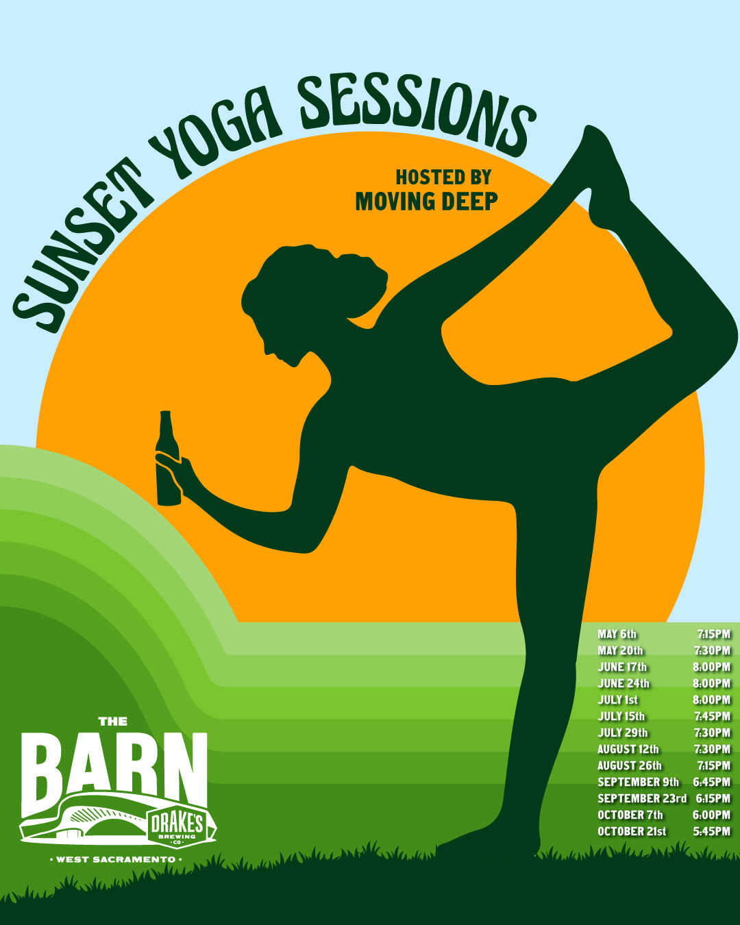 Sunset Yoga Sessions 2025 at Drake's: The Barn