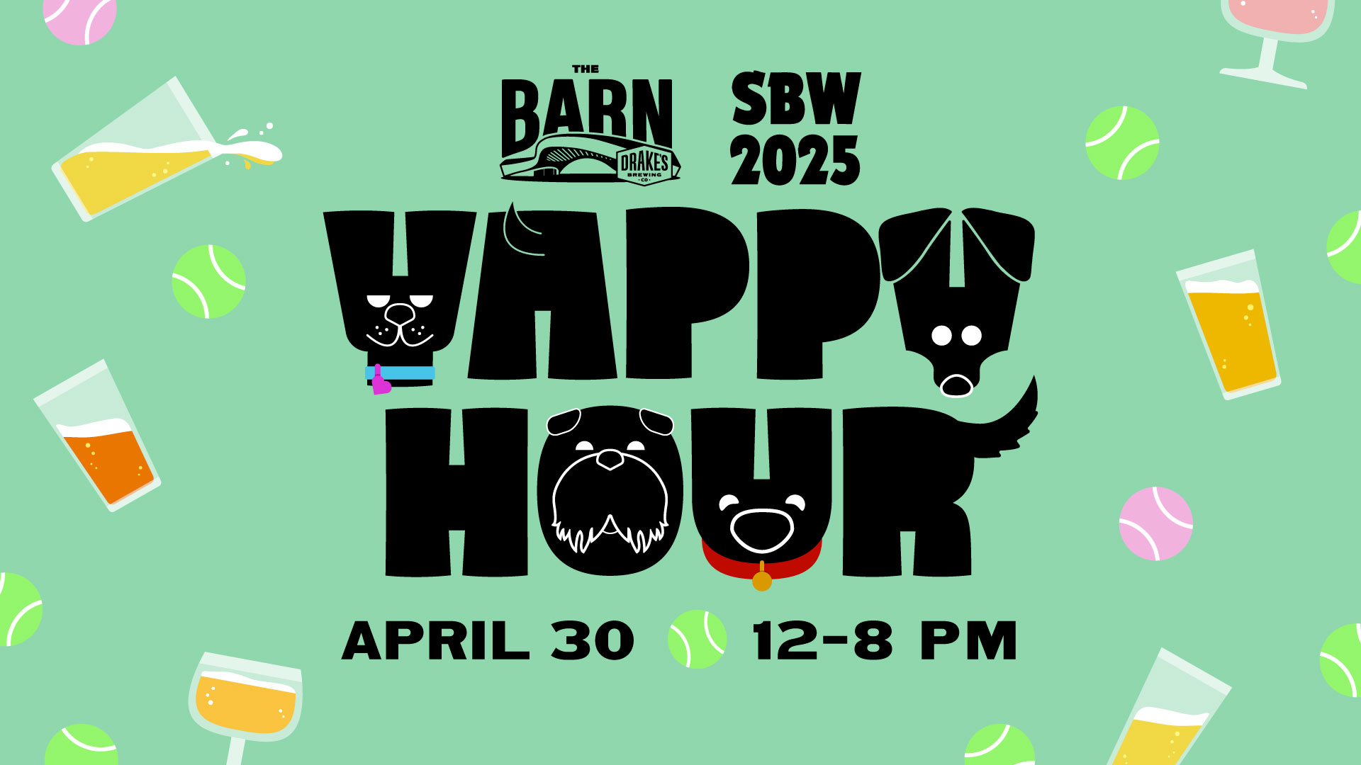 Yappy Hour Wednesday, April 30th at Drake's: The Barn