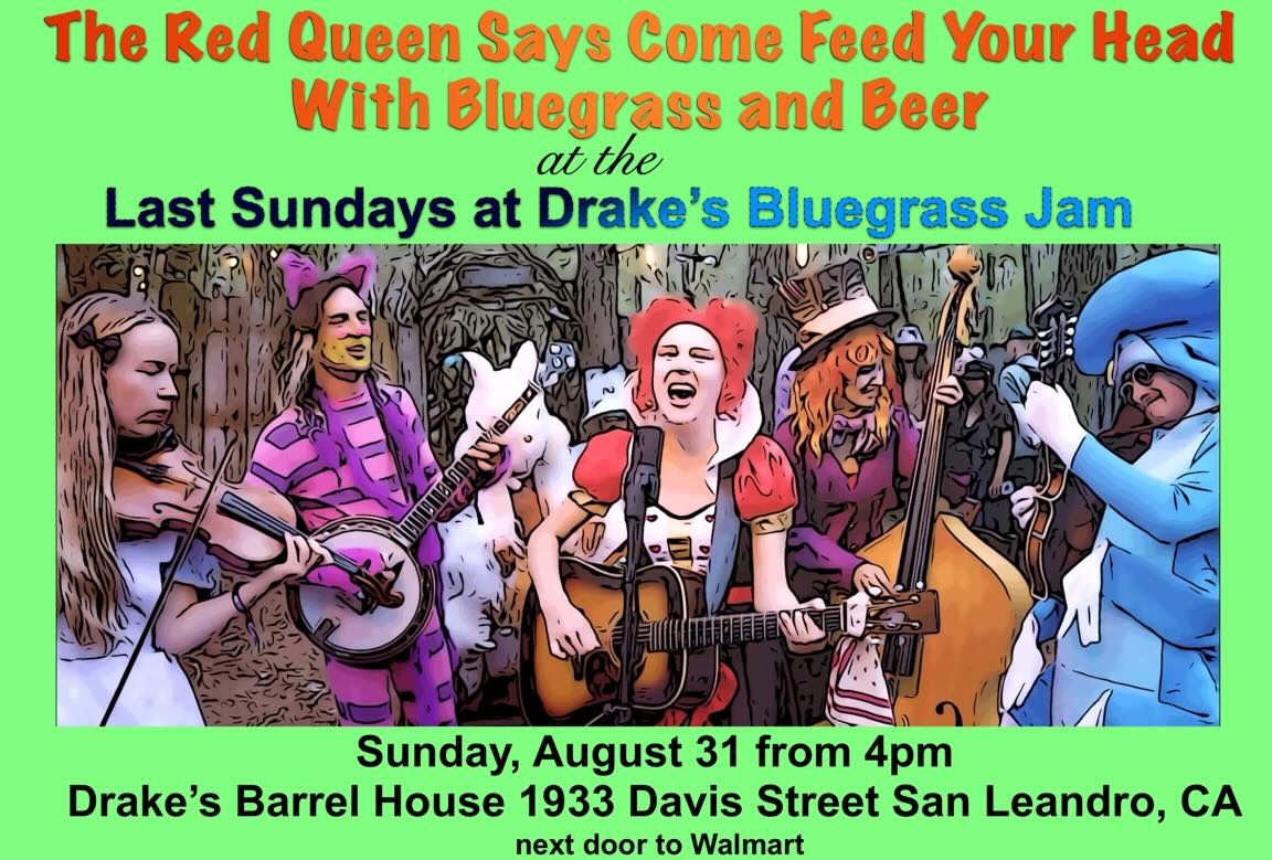 Bluegrass Jam at Drake's Barrel House Sunday, August 31st