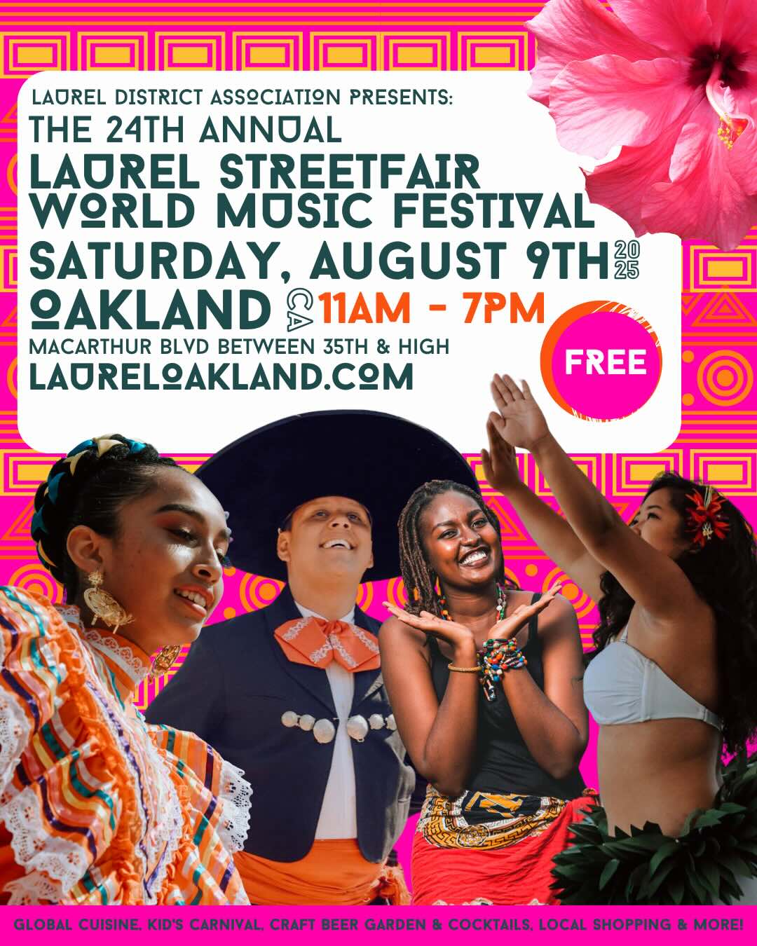 Laurel StreetFair and World Music Festival on Saturday, August 9th