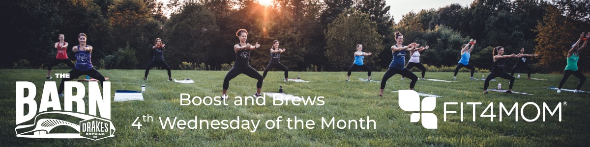 Body Boost & Brews HIIT workout with Fit4Mom 4th Wednesdays at Drake's: The Barn