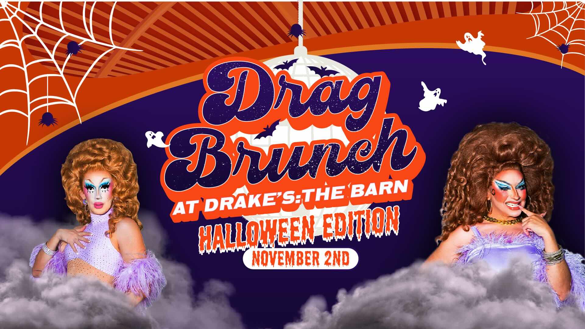 Halloween Drag Brunch Sunday, November 2nd at Drake's: The Barn