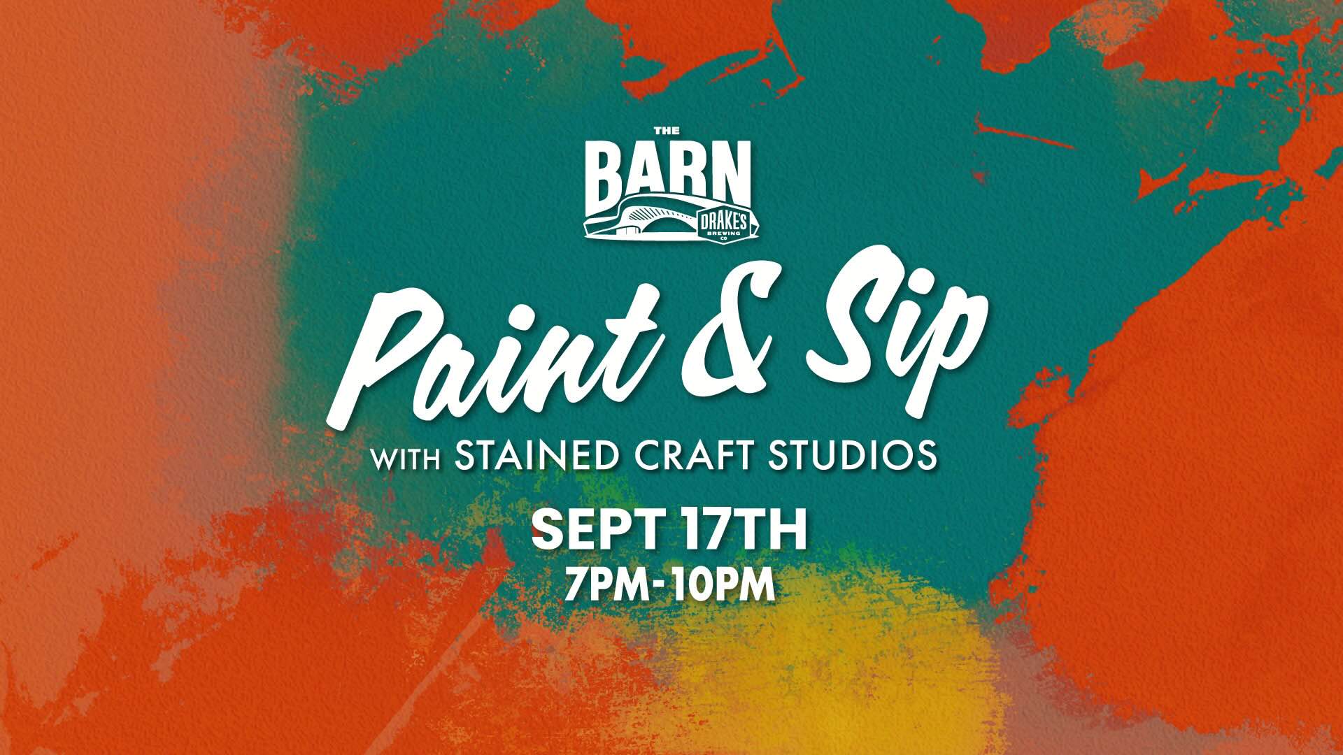 Paint & Sip Wednesday, September 17th 7-10pm at Drake's: The Barn