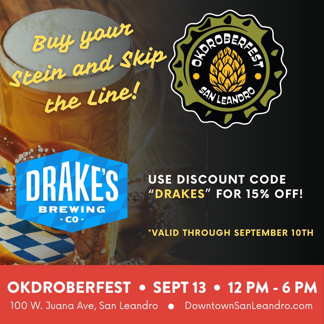 Okdroberfest discount code DRAKES for 15% off