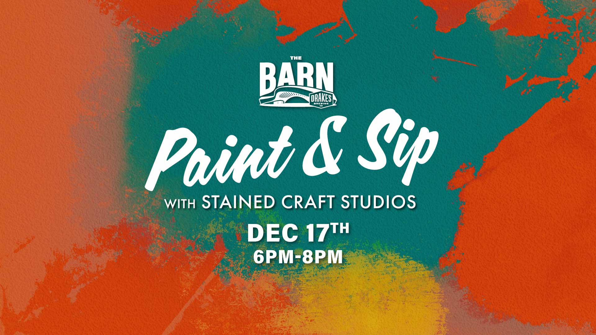 Paint & Sip on Wednesday, December 17th 6-8pm at Drake's: The Barn