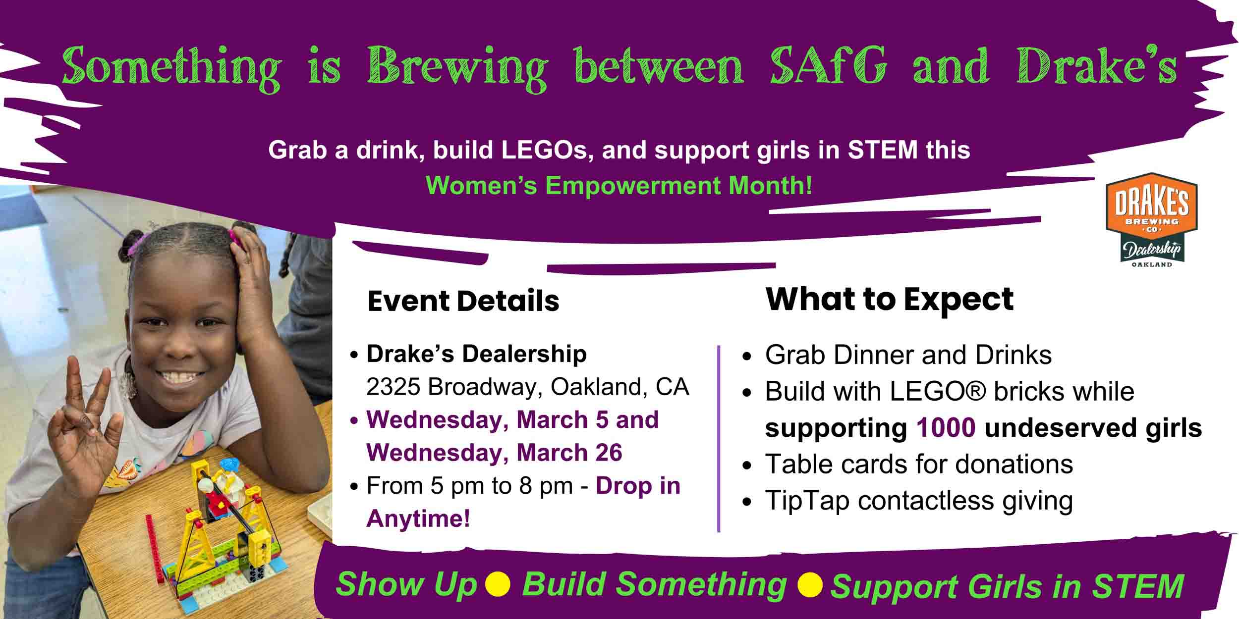 Women’s Empowerment Month with Scientific Adventures For Girls on Thursday, March 5th and Thursday, March 26th at Drake's Dealership