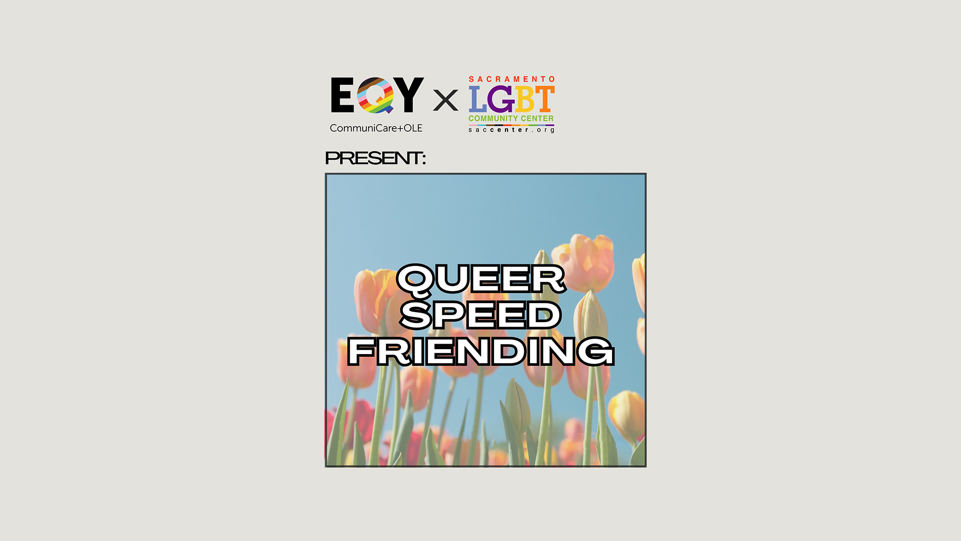 Elevate Queer Yolo and Sacramento LGBT Community Center present Queer Speed Friending