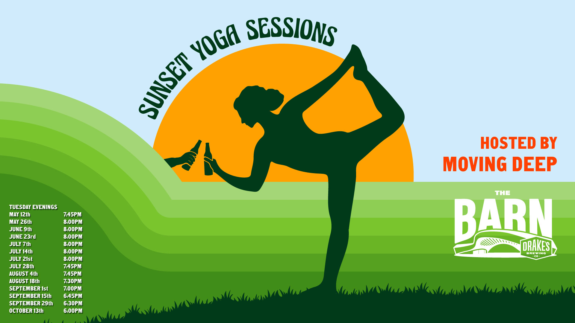 Sunset Yoga Sessions at Drake's: The Barn
