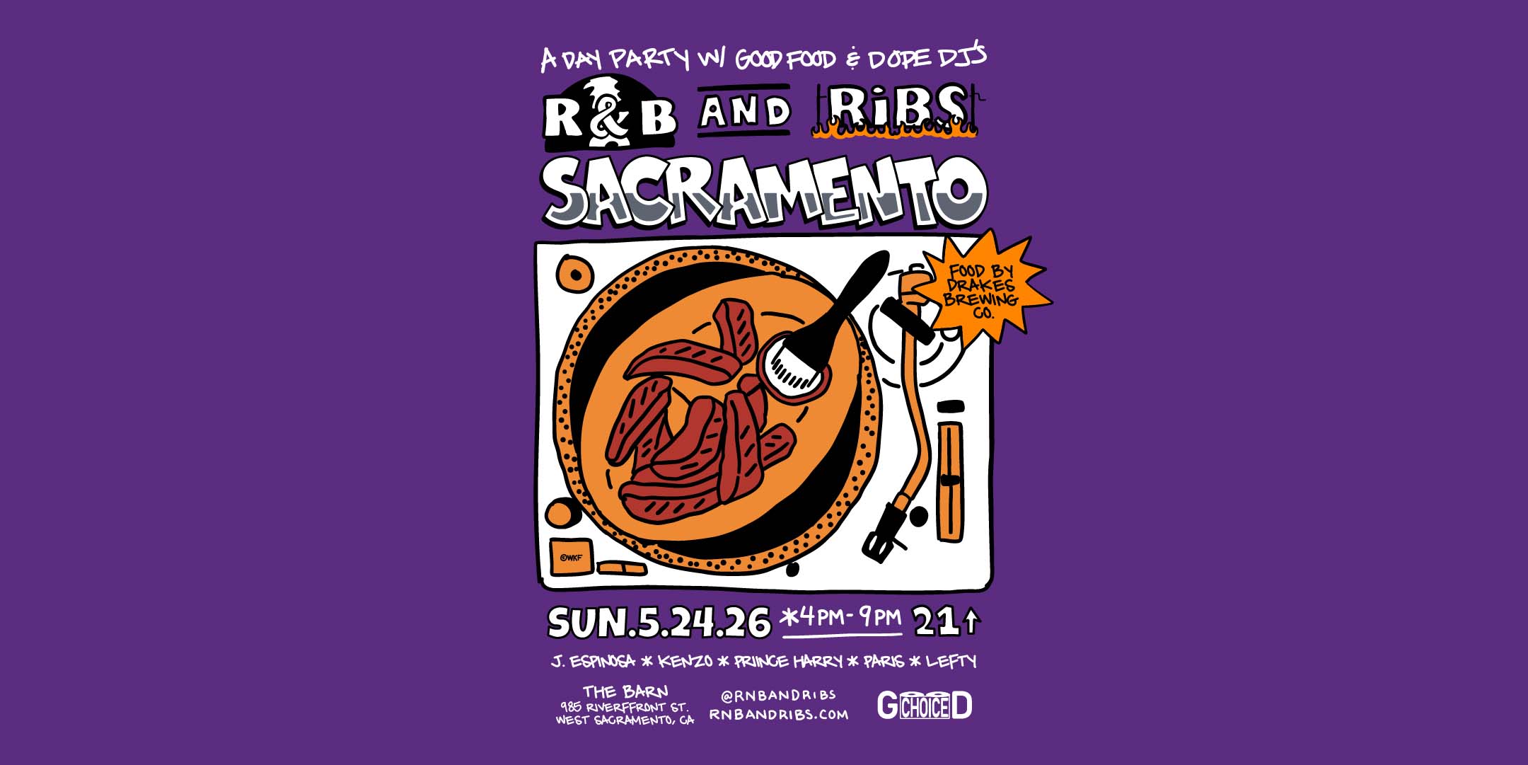 R&B and Ribs Sunday, May 24th at Drake's: The Barn