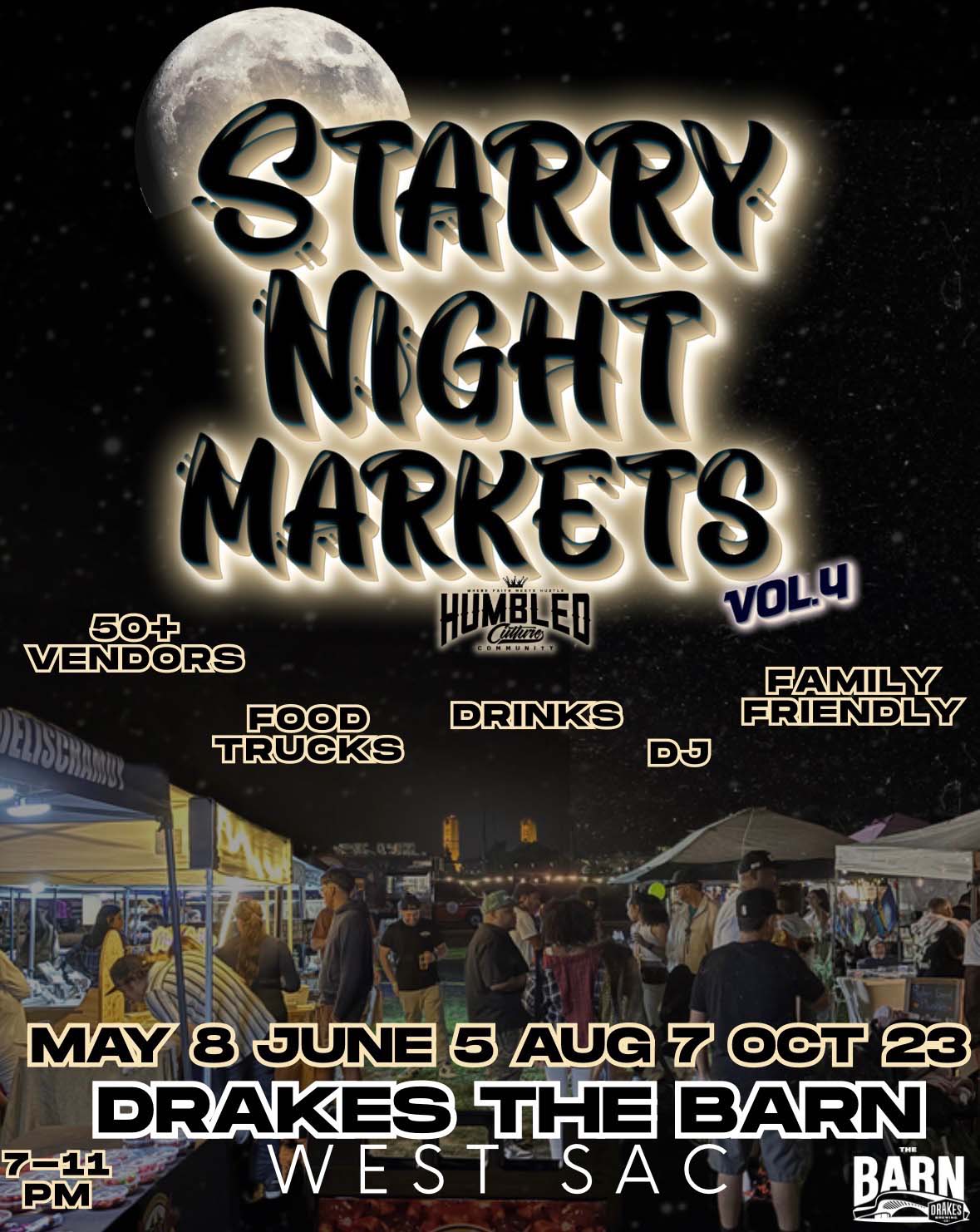 Humbled Culture Starry Night Markets at Drake's: The Barn