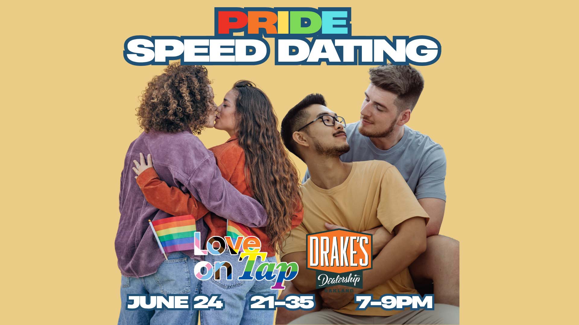 Love On Tap Queer Speed Dating Wednesday, June 24th at Drake's Dealership