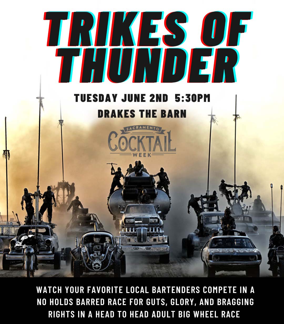 Trikes Of Thunder Tuesday, June 2nd at Drake's: The Barn