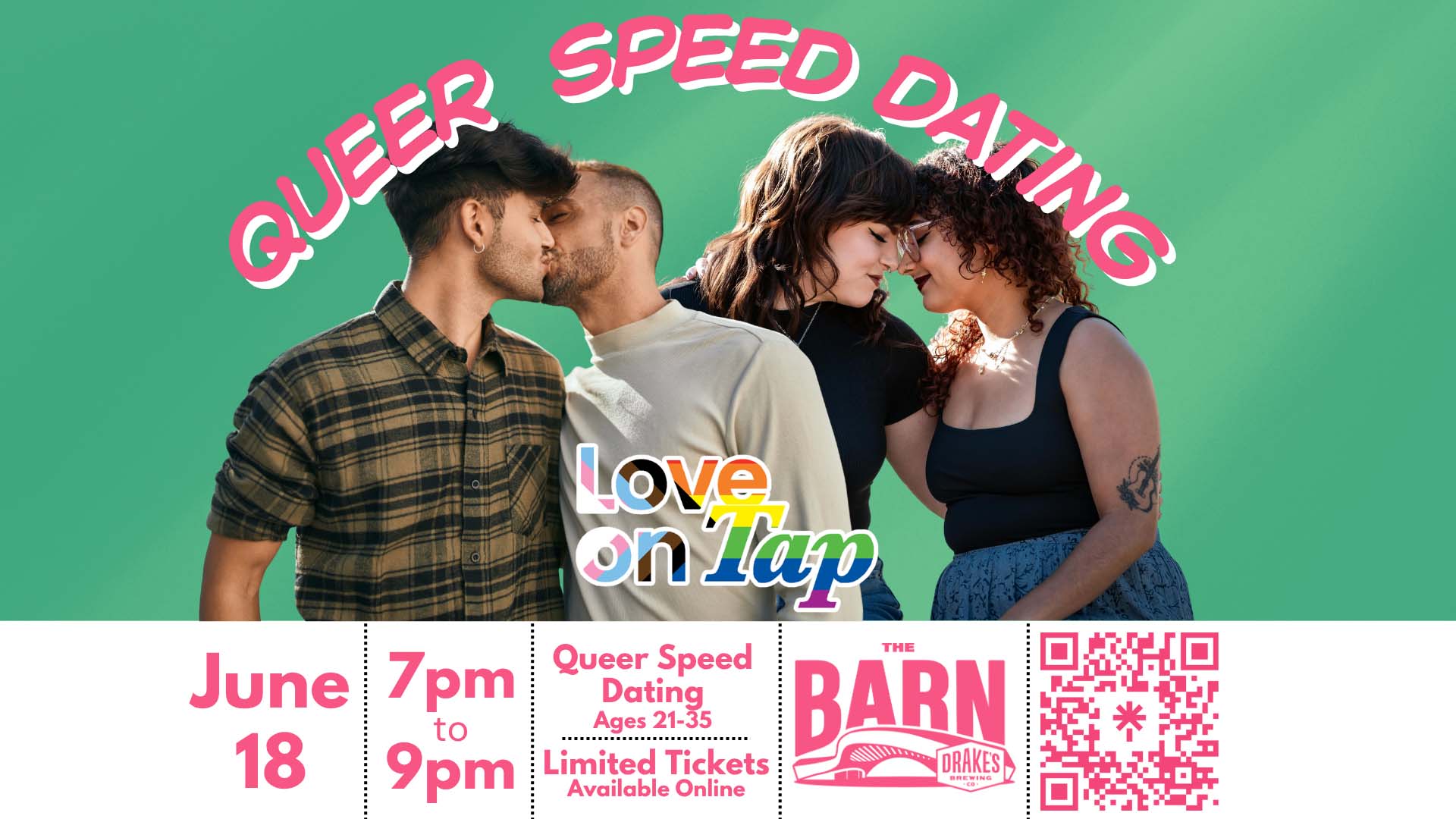Queer Speed Dating Thursday, June 18th at Drake's: The Barn